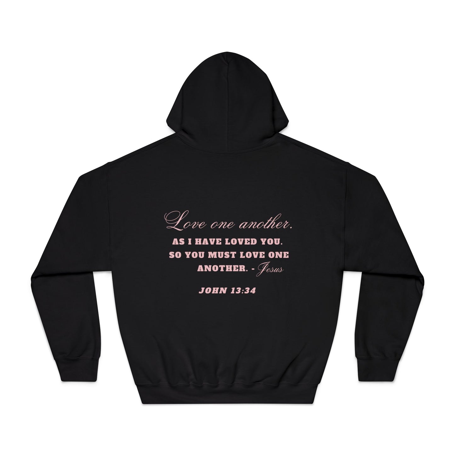 Love Like Jesus Hoodie Pink Text