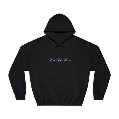 Love Like Jesus Hoodie Blue Text