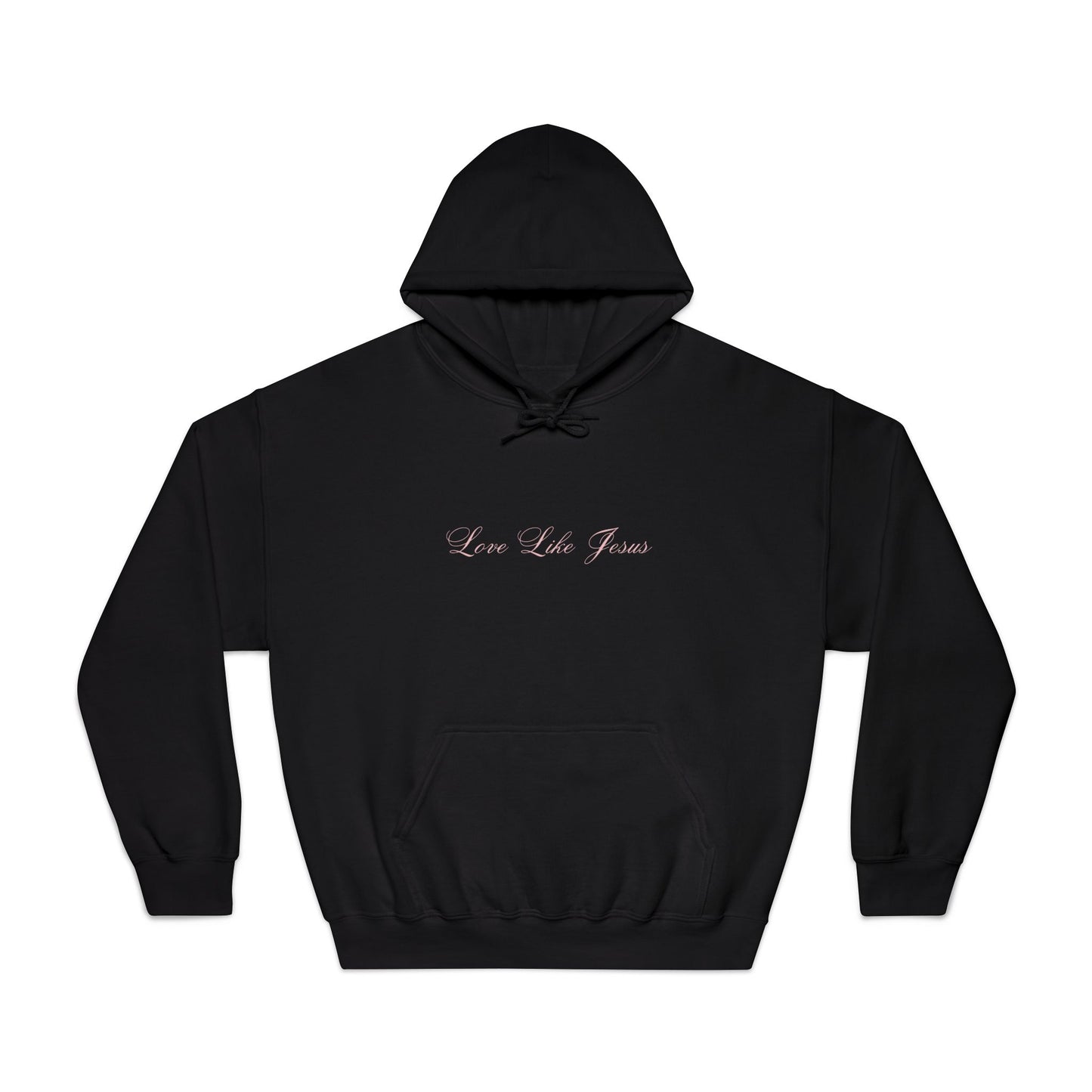 Love Like Jesus Hoodie Pink Text